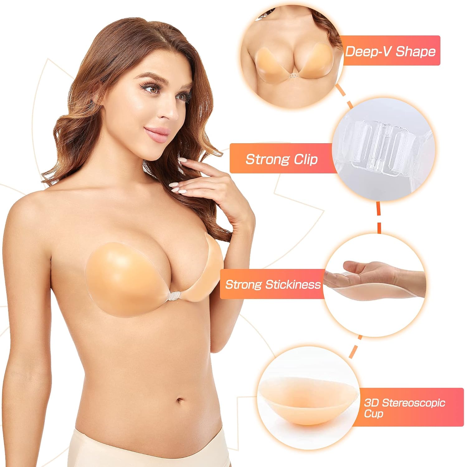 Push-Up Wire-Free Solid Silico - đánh giá và giá Push Up Bra Silicone
